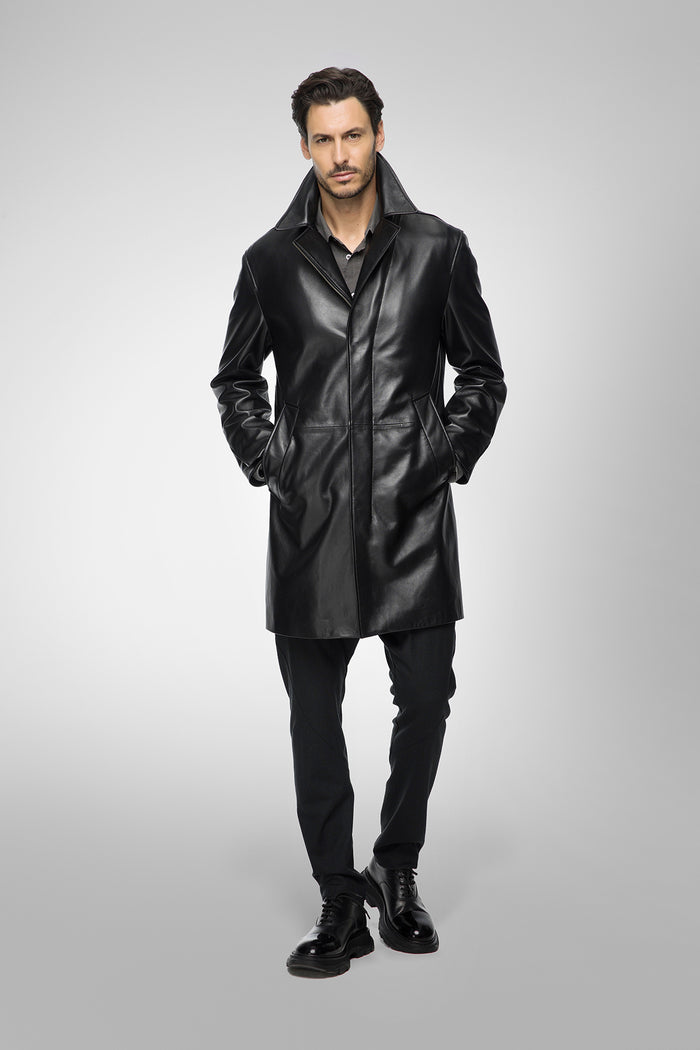 vespucci by vsp Effe - Manteau en cuir Noir