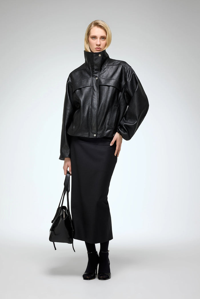 Vespucci By Vsp Eli - Veste En Cuir Noir