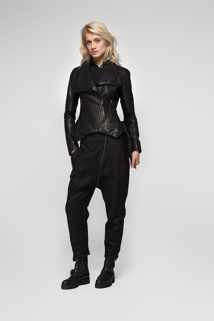 Vespucci By Vsp Ella - Veste En Cuir Noire