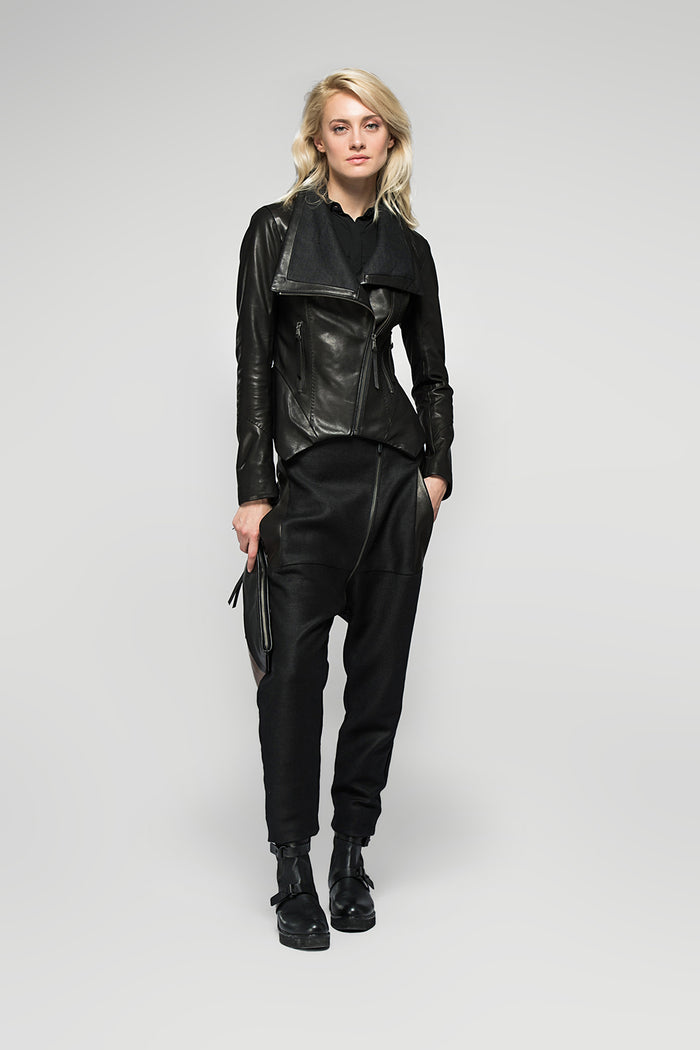 Vespucci By Vsp Ella - Veste En Cuir Noire