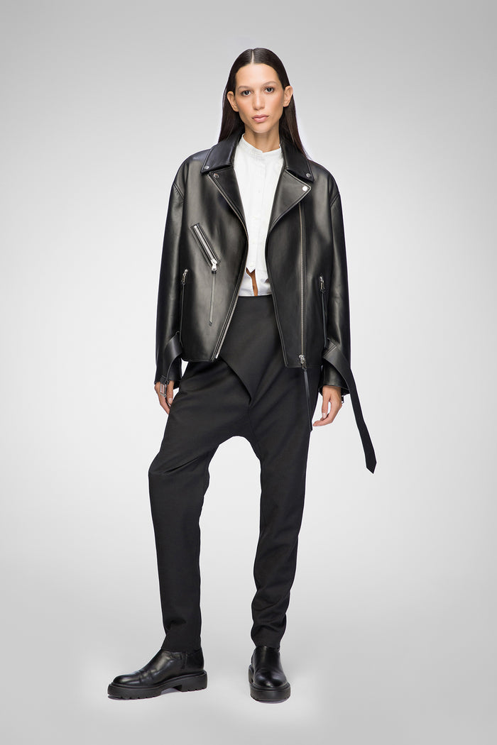 Vespucci By Vsp Gisele - Veste En Cuir Noir