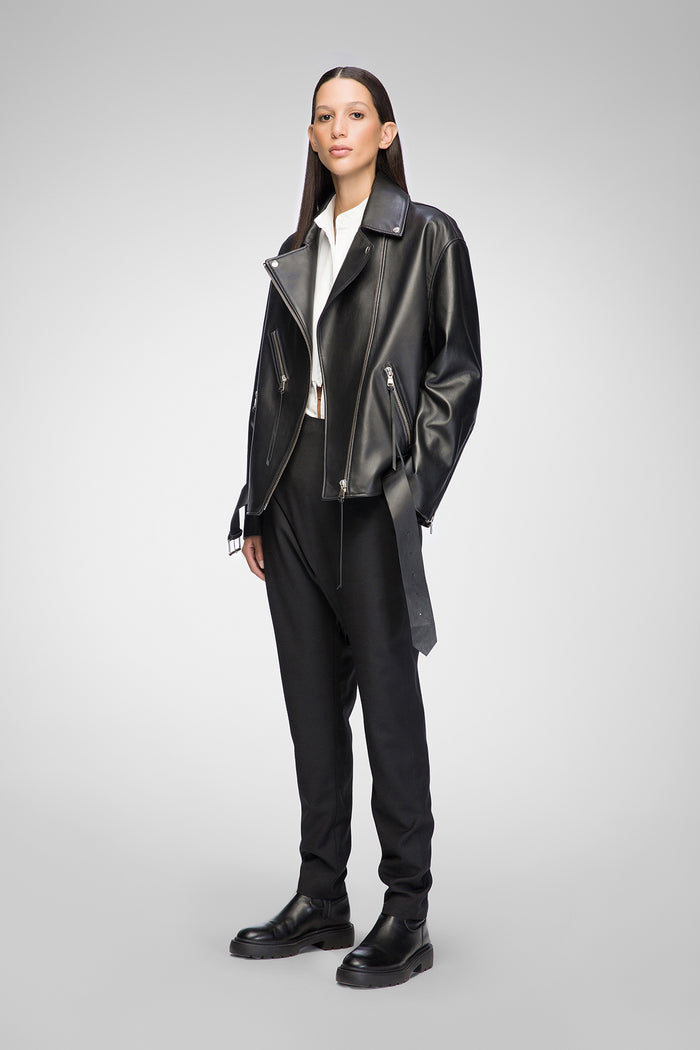 Vespucci By Vsp Gisele - Veste En Cuir Noir