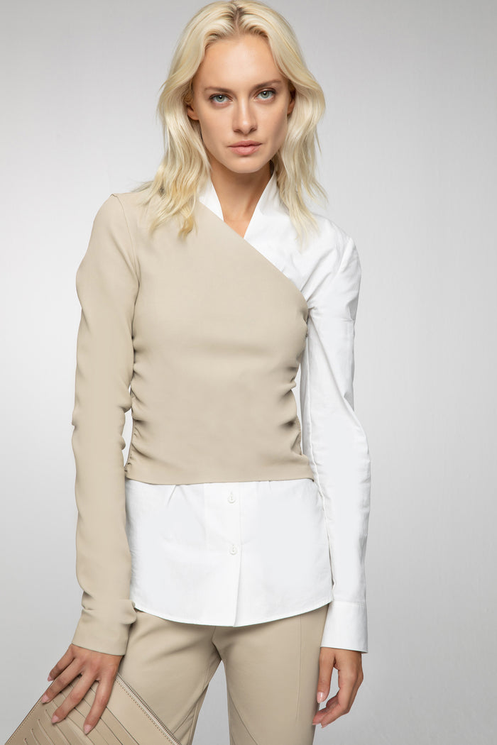 Vespucci By Vsp Haut En Cuir Creme