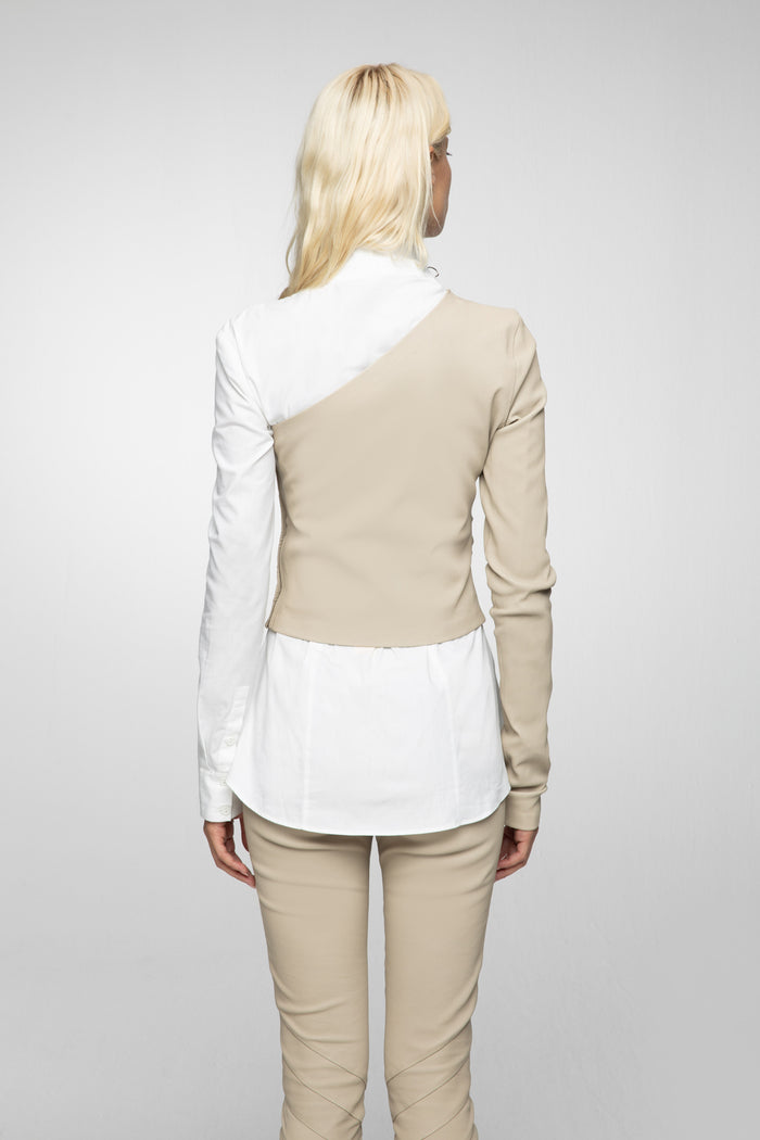Vespucci By Vsp Haut En Cuir Creme
