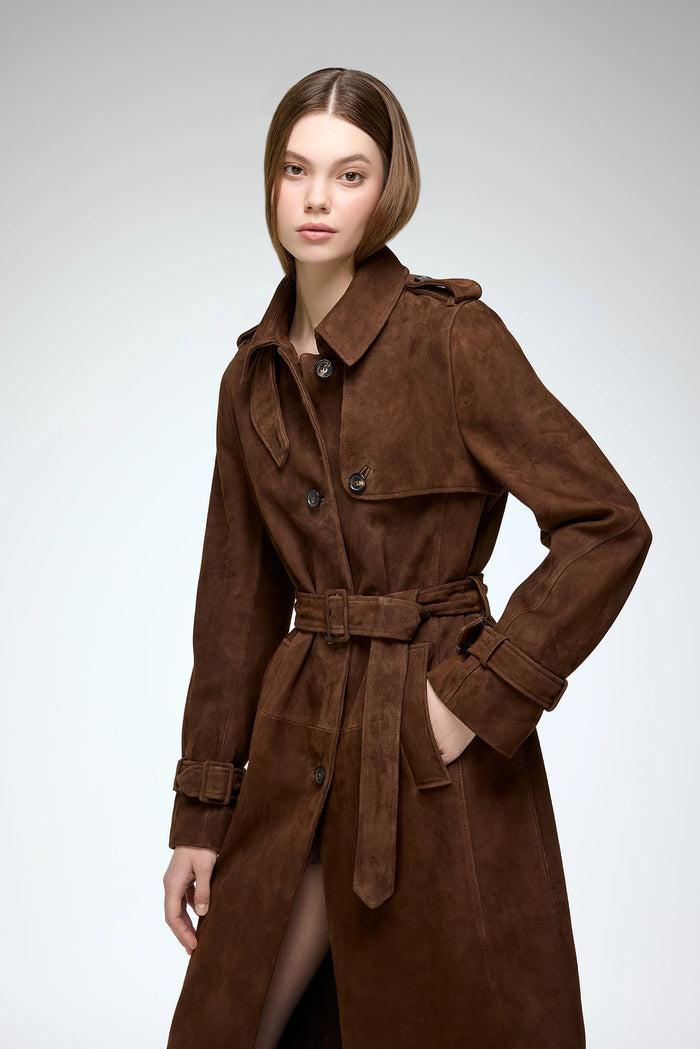 Vespucci By Vsp Helena - Manteau En Cuir Tobacco