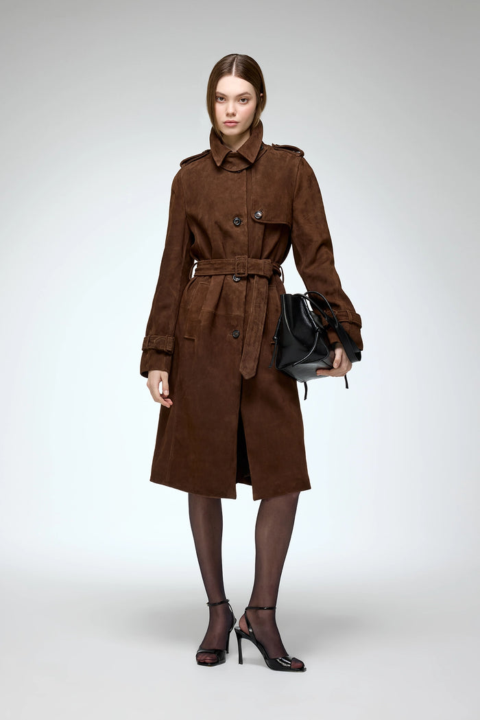 Vespucci By Vsp Helena - Manteau En Cuir Tobacco