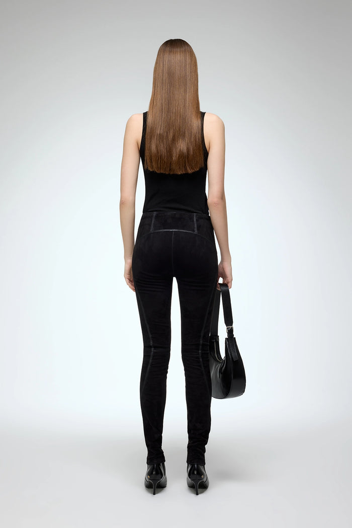Vespucci By Vsp Helga - Pantalon En Cuir Noir