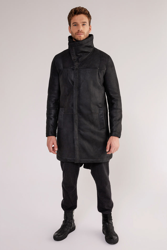 Vespucci By Vsp Henry - Manteau En Peau Lainé