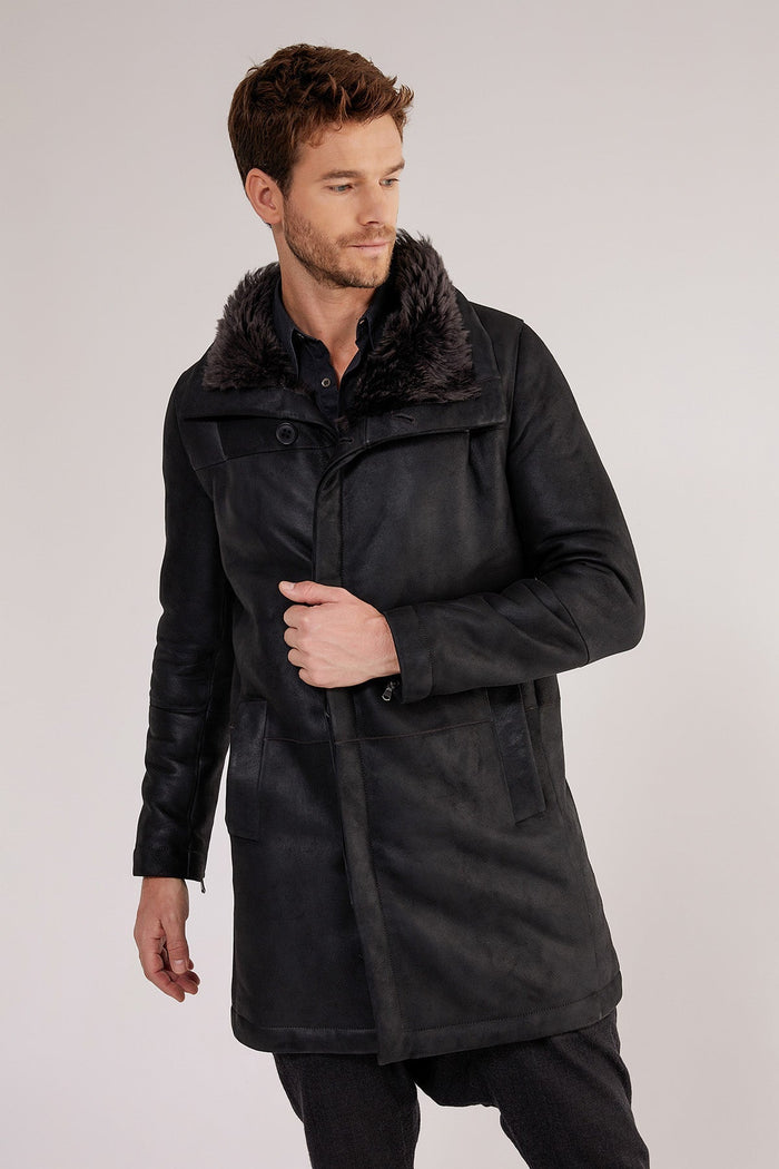 vespucci by vsp Henry - Manteau en peau lainé