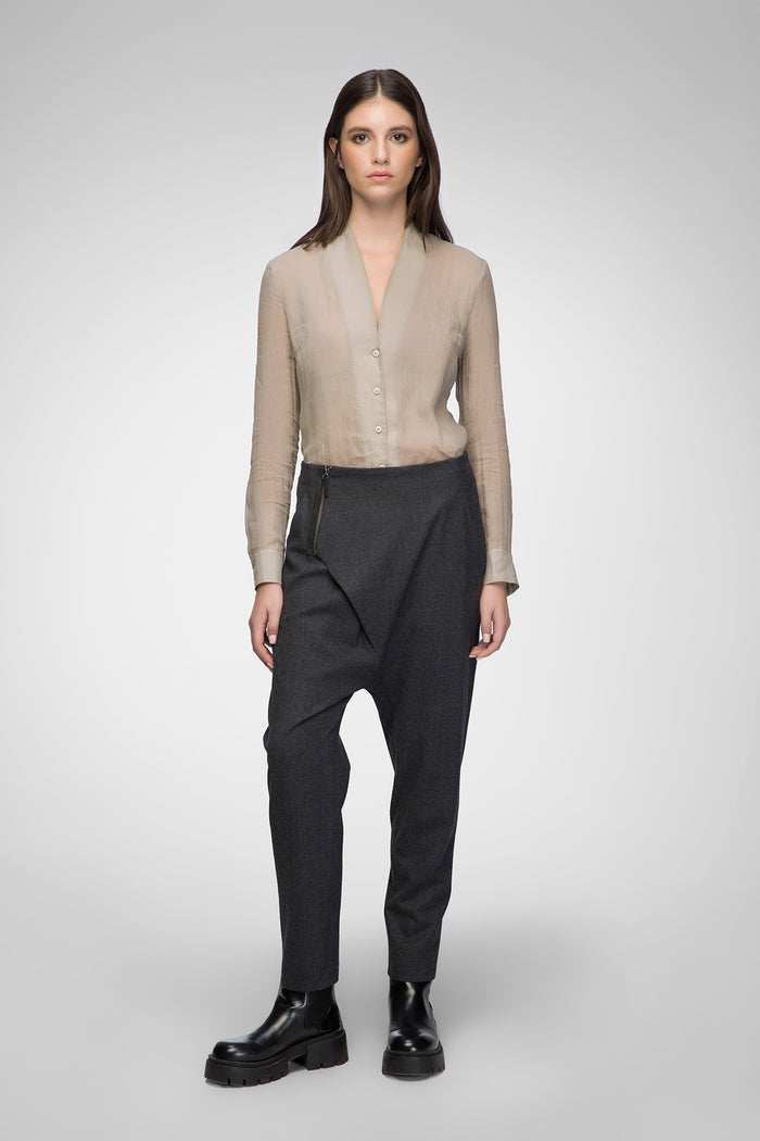 Vespucci By Vsp Hilda - Pantalon En Laine Anthracite