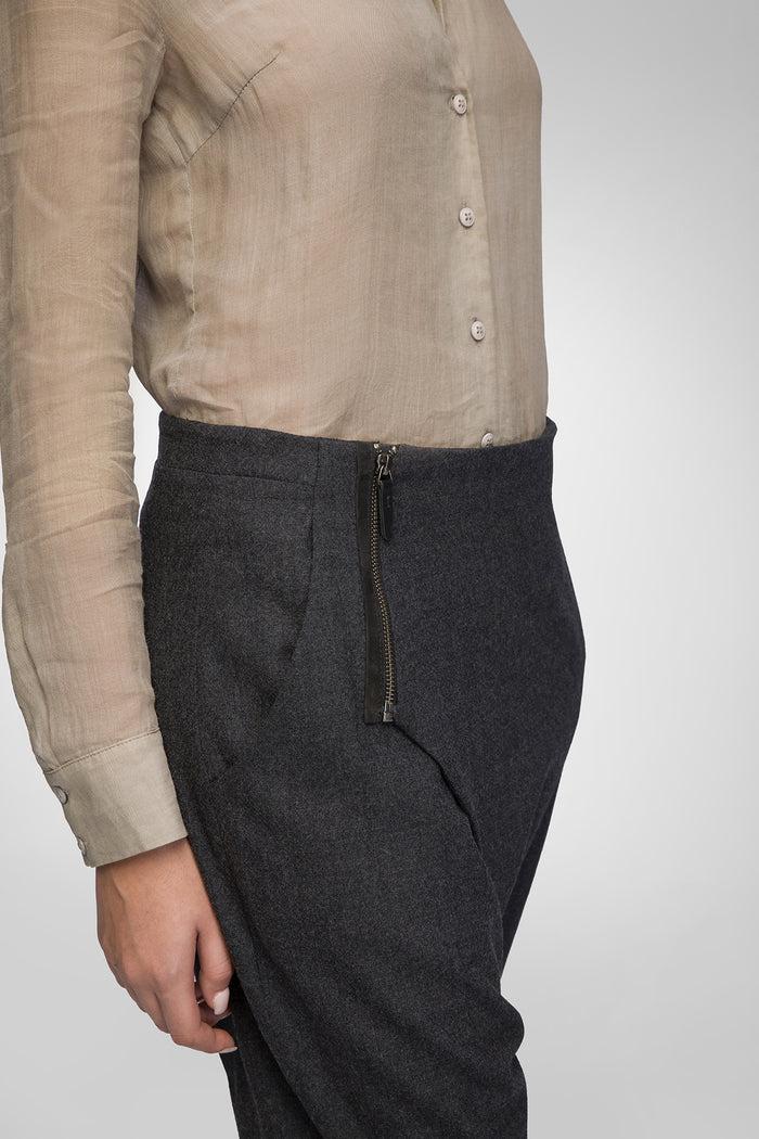 Vespucci By Vsp Hilda - Pantalon En Laine Anthracite