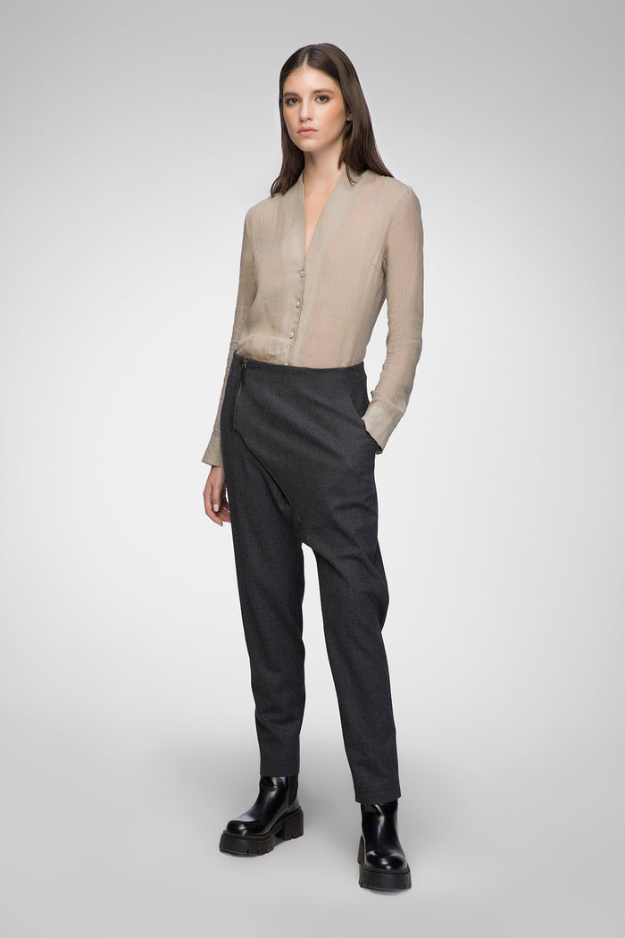 Vespucci By Vsp Hilda - Pantalon En Laine Anthracite