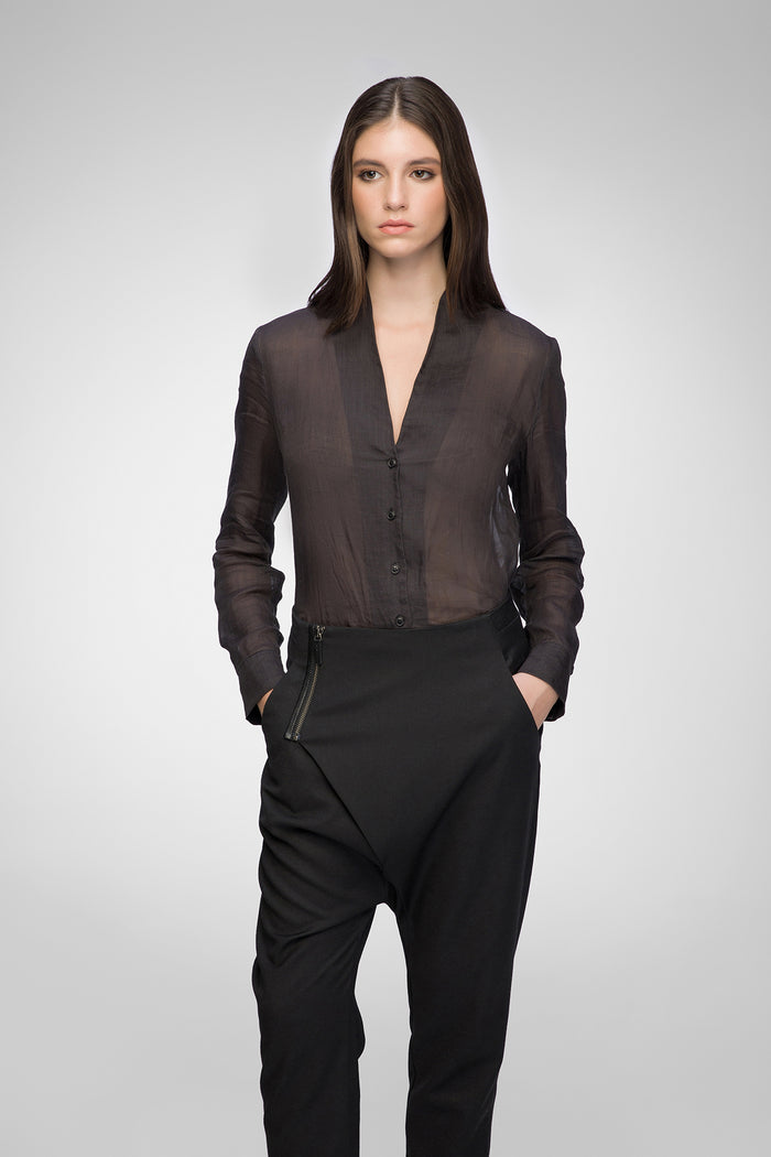 Vespucci By Vsp Hilda - Pantalon En Laine Noir