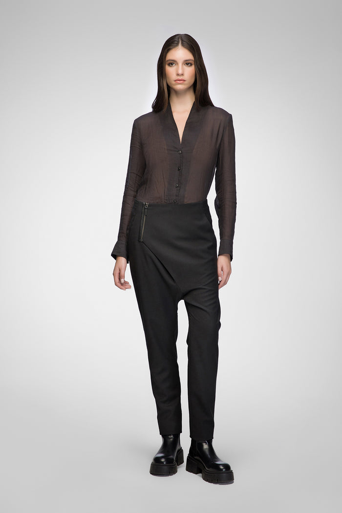 vespucci by vsp Hilda - Pantalon en Laine Noir