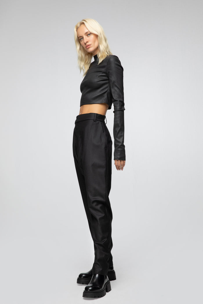 Vespucci By Vsp Ionna - Pantalon Noir En Laine