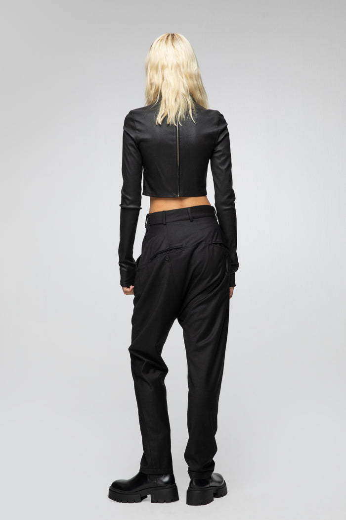 Vespucci By Vsp Ionna - Pantalon Noir En Laine