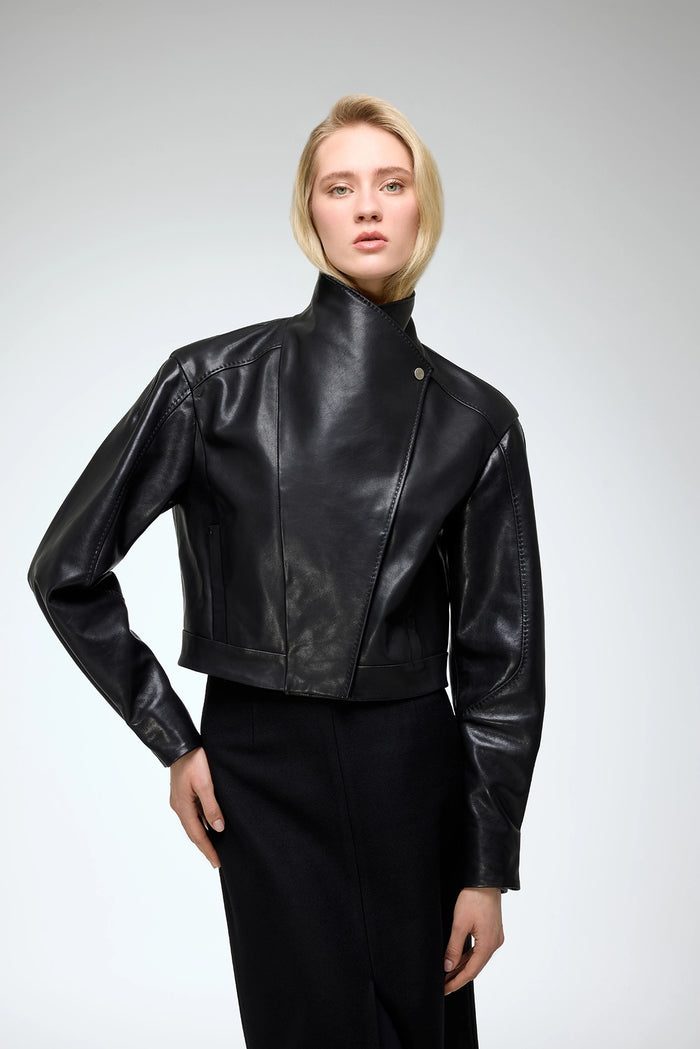 Vespucci By Vsp Isla - Veste En Cuir Noir