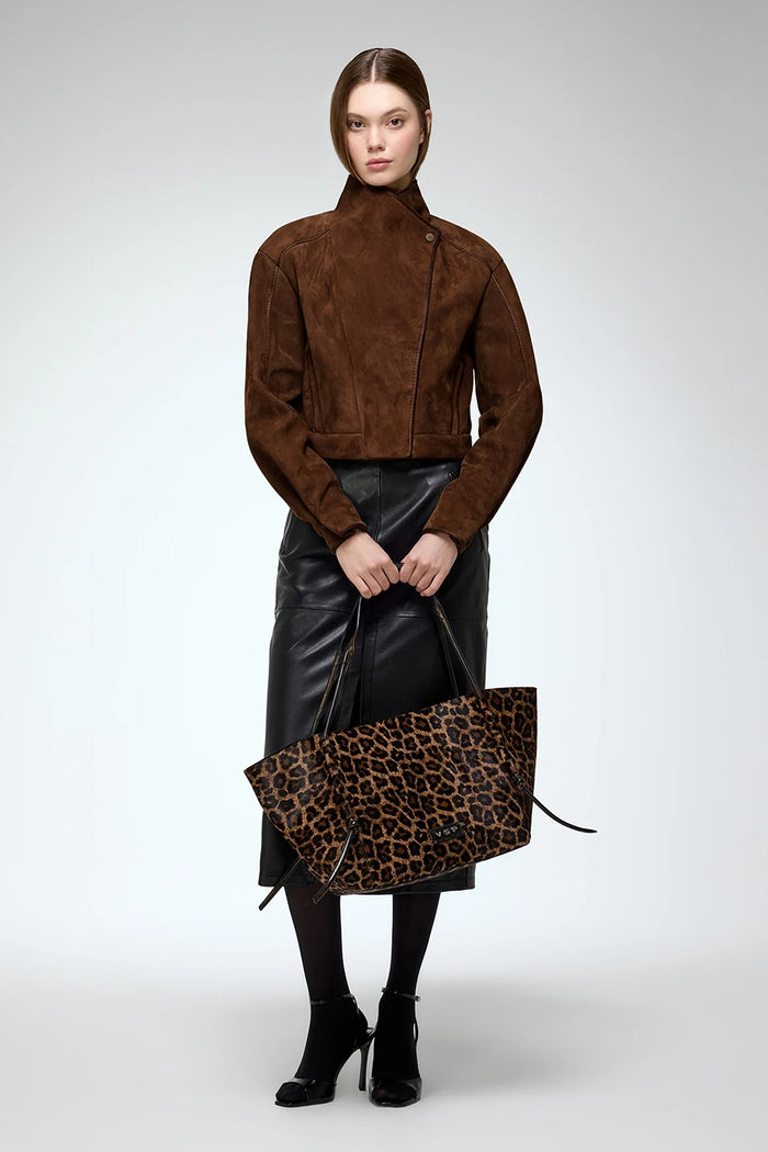 Vespucci By Vsp Isla - Veste En Cuir Tobacco