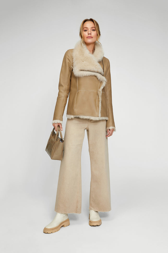 vespucci by vsp June - Veste en peau lainée