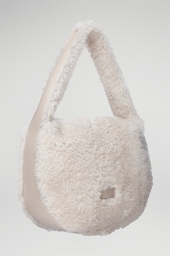 Vespucci By Vsp Kateline - Sac En Peau Lainée Ecru