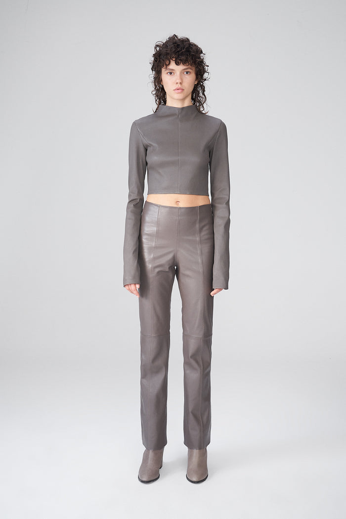 Vespucci By Vsp Lara - Pantalon Nude En Cuir