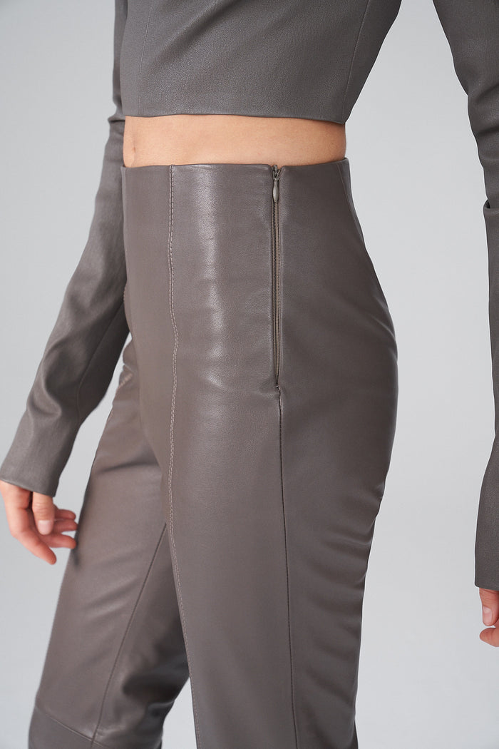 Vespucci By Vsp Lara - Pantalon Nude En Cuir