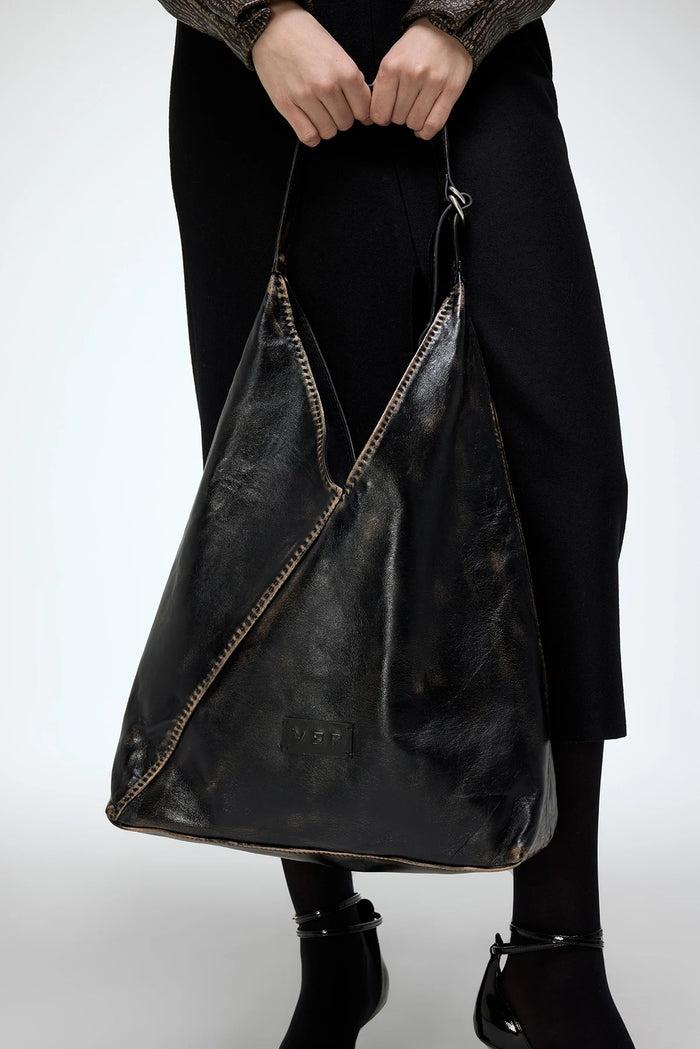 Vespucci By Vsp Lidya - Black Leather Bag
