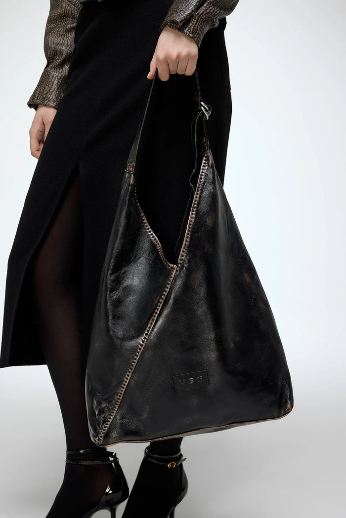 Vespucci By Vsp Lidya - Black Leather Bag