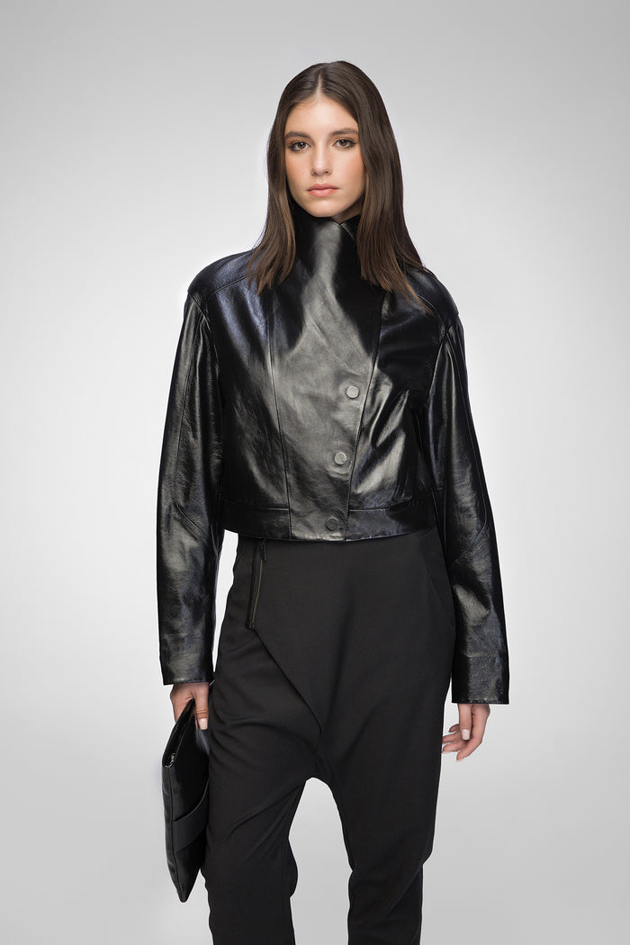Vespucci By Vsp Lise - Veste En Cuir Noir