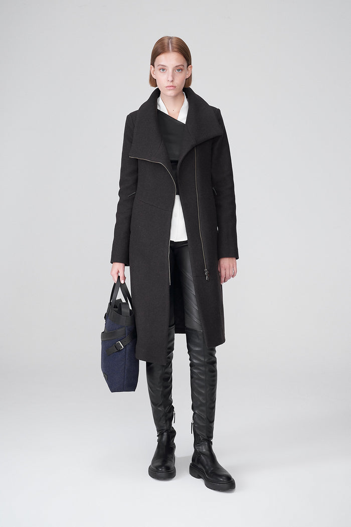 Vespucci By Vsp Manteau En Laine Marron