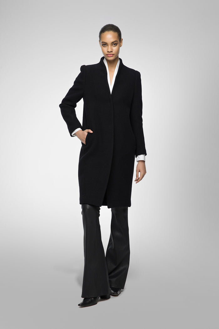 Vespucci By Vsp Manteau En Laine Noir