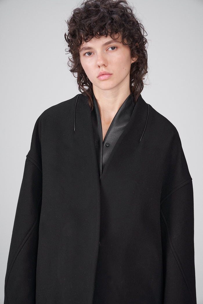 Vespucci By Vsp Manteau En Laine Noire
