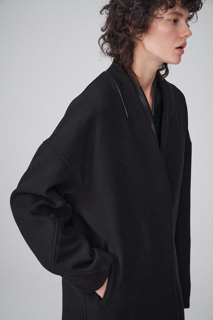Vespucci By Vsp Manteau En Laine Noire