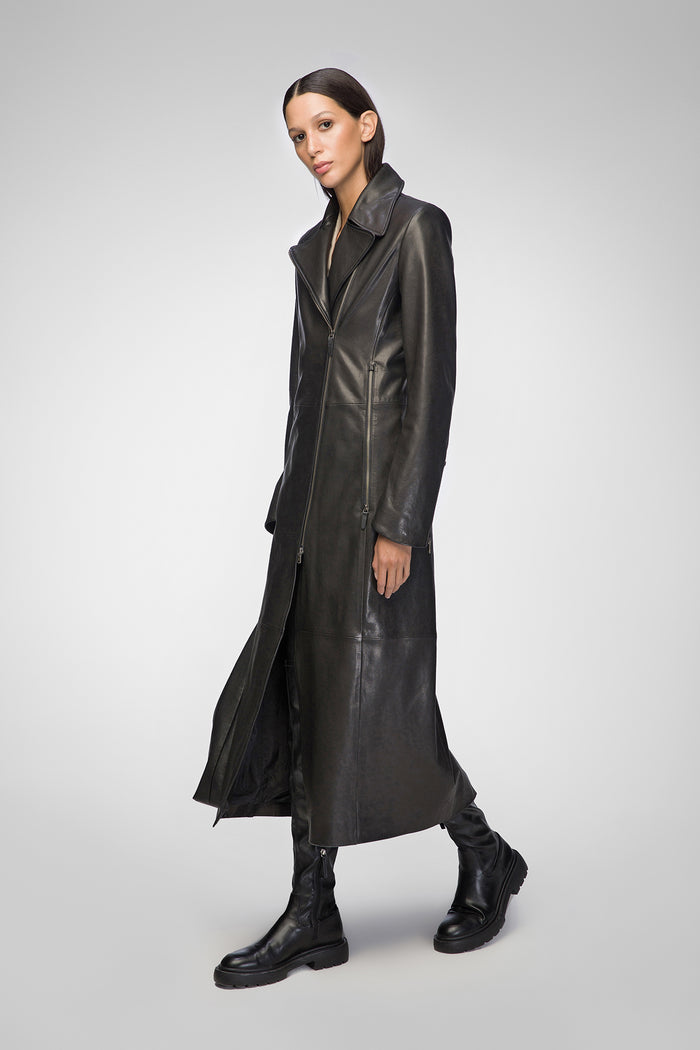 Vespucci By Vsp Marisol - Manteau En Cuir Noir