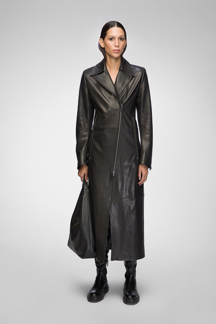 Vespucci By Vsp Marisol - Manteau En Cuir Noir