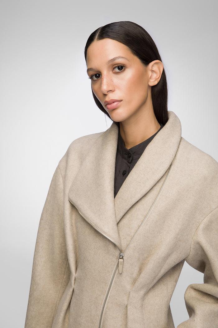 Vespucci By Vsp Matilde - Manteau En Laine Latte