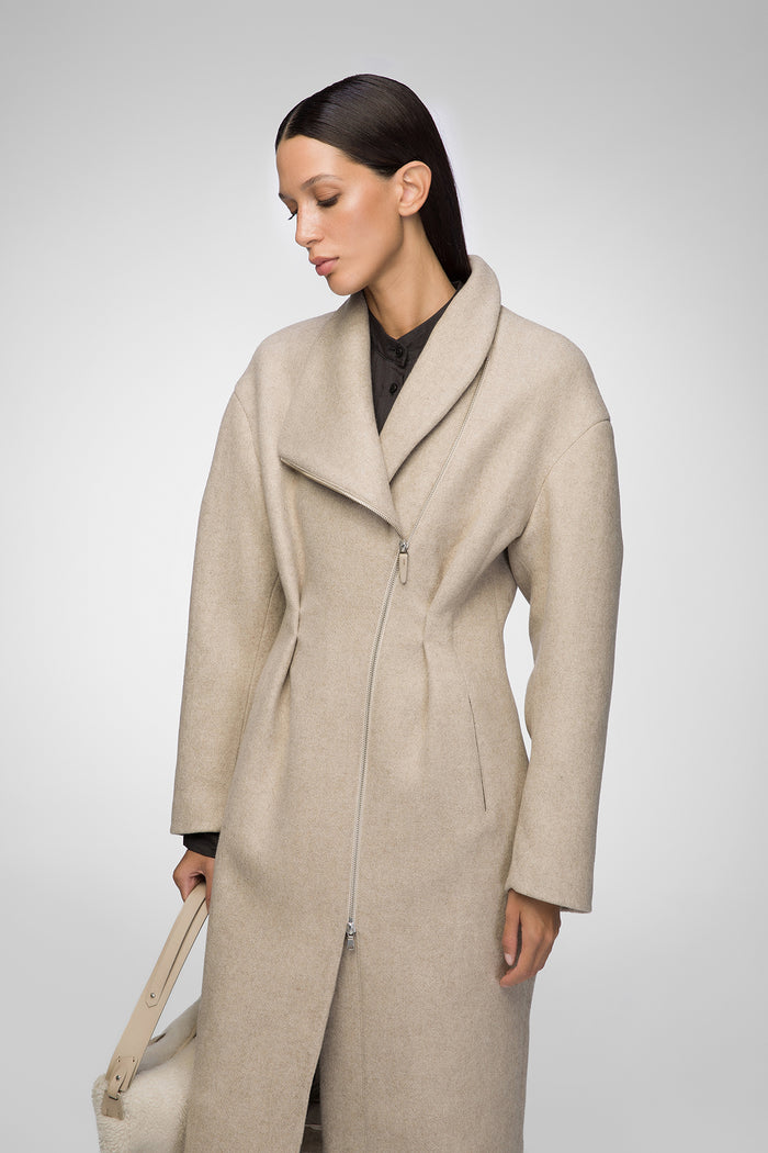 Vespucci By Vsp Matilde - Manteau En Laine Latte
