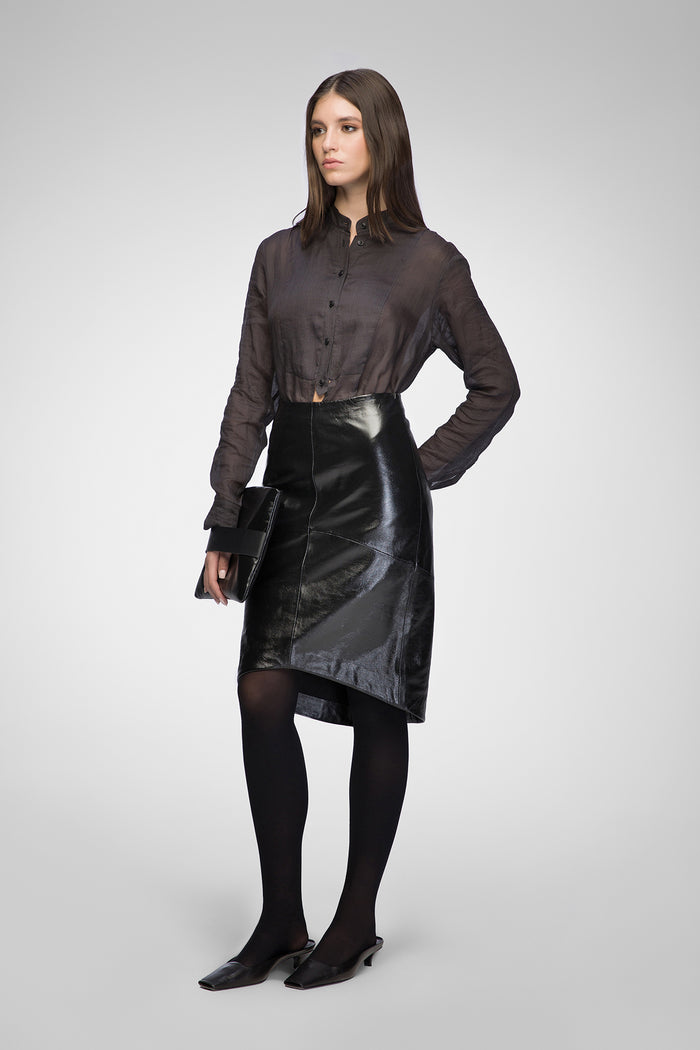 Vespucci By Vsp Mira - Jupe En Cuir Noir