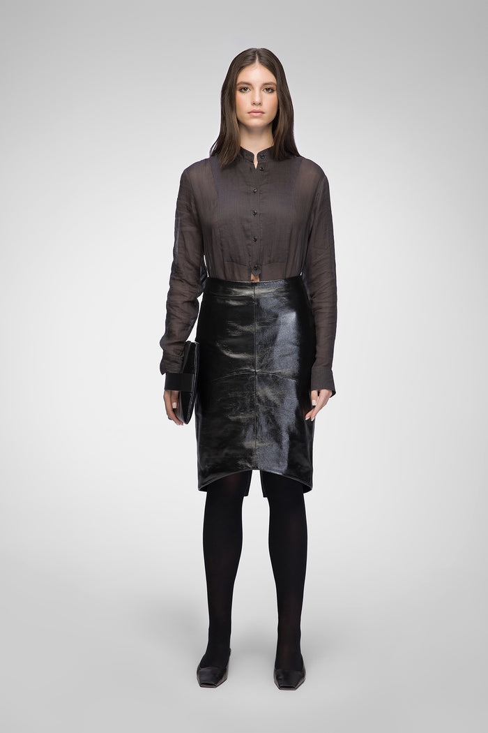 Vespucci By Vsp Mira - Jupe En Cuir Noir