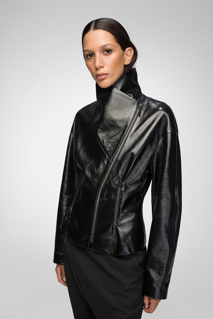 Vespucci By Vsp Nadia - Veste En Cuir Stella Noir