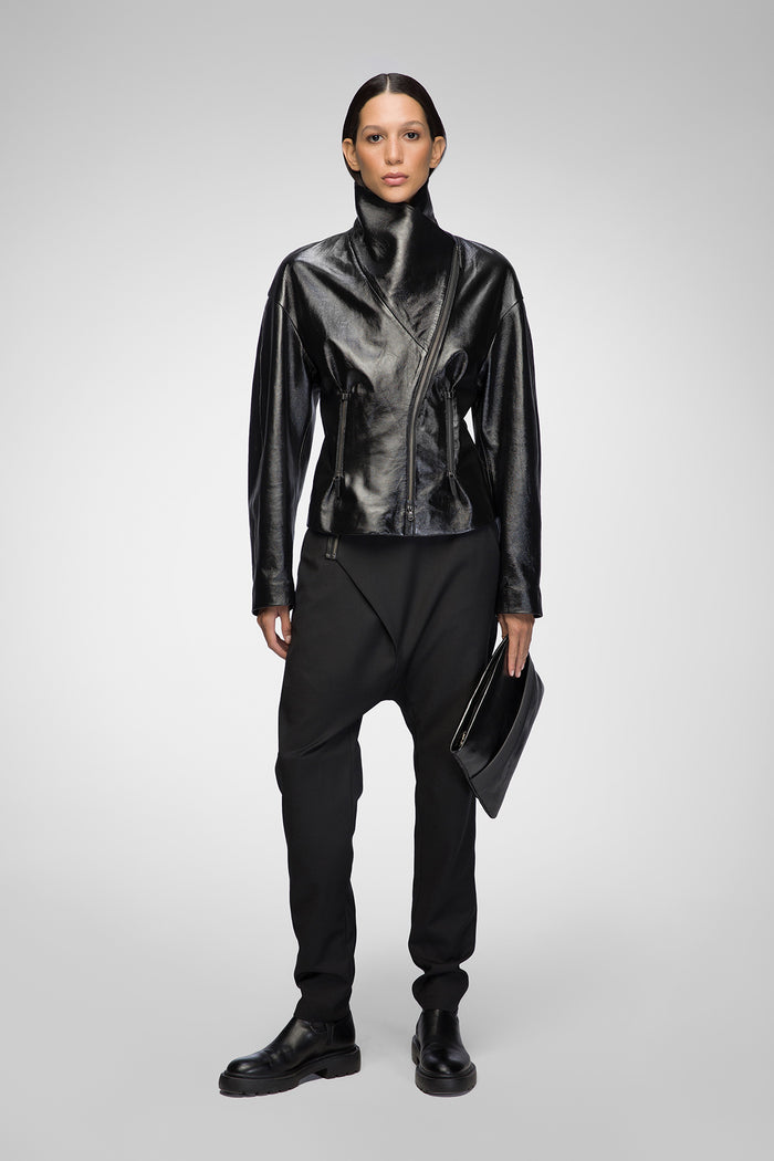 Vespucci By Vsp Nadia - Veste En Cuir Stella Noir