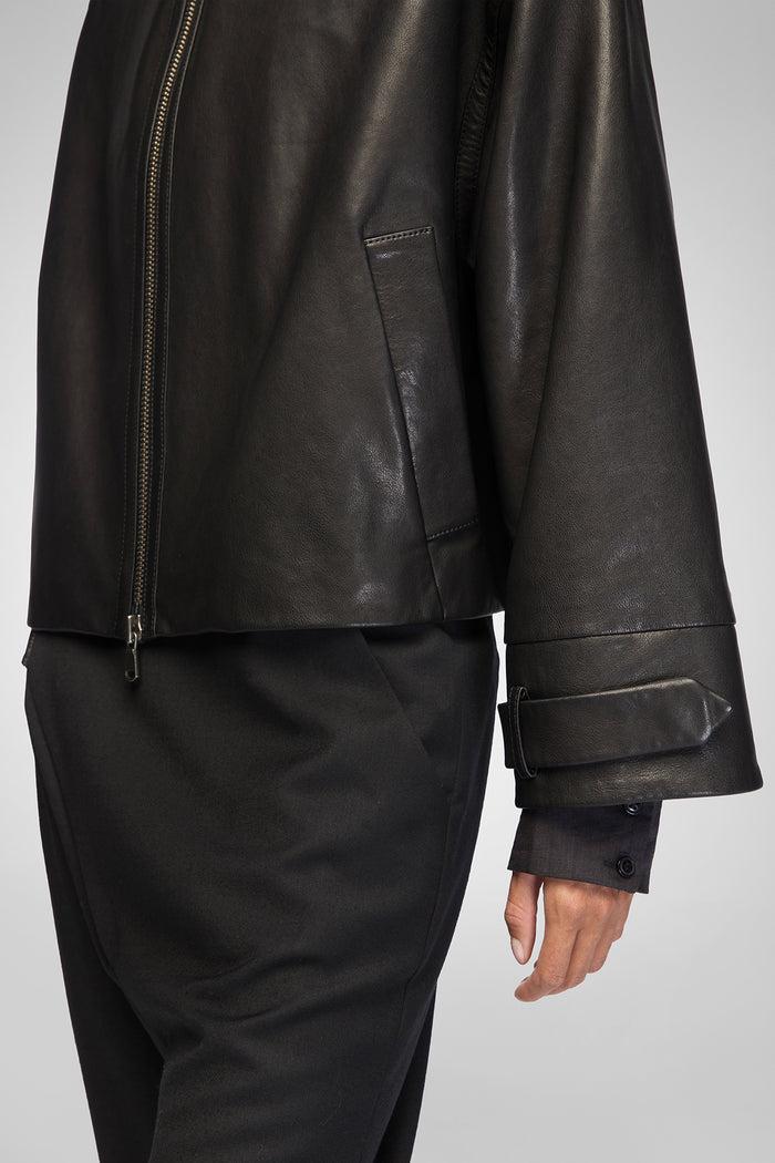 Vespucci By Vsp Olga - Veste En Cuir Noir