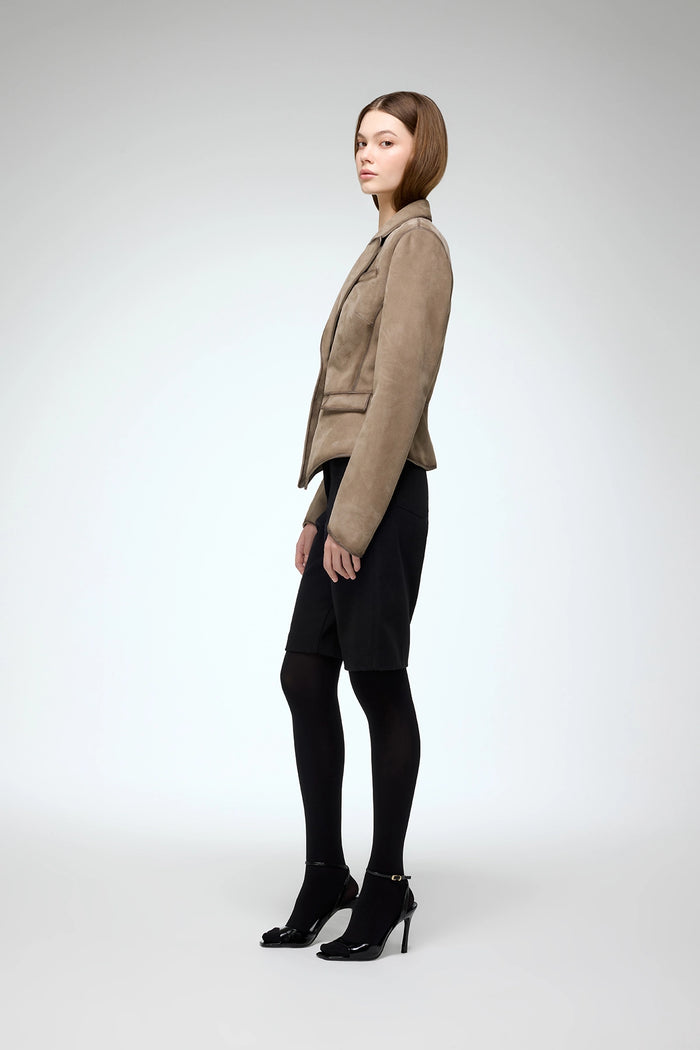 Vespucci By Vsp Opal - Veste En Cuir Beige