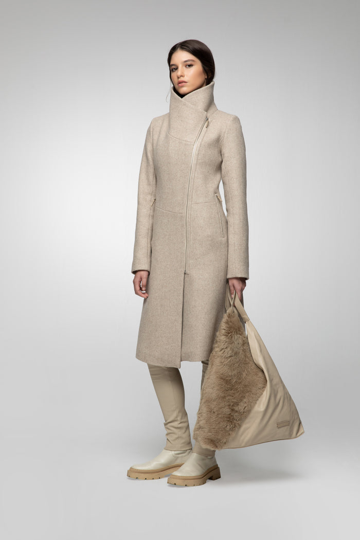 Vespucci By Vsp Pamelia - Manteau En Laine Latte