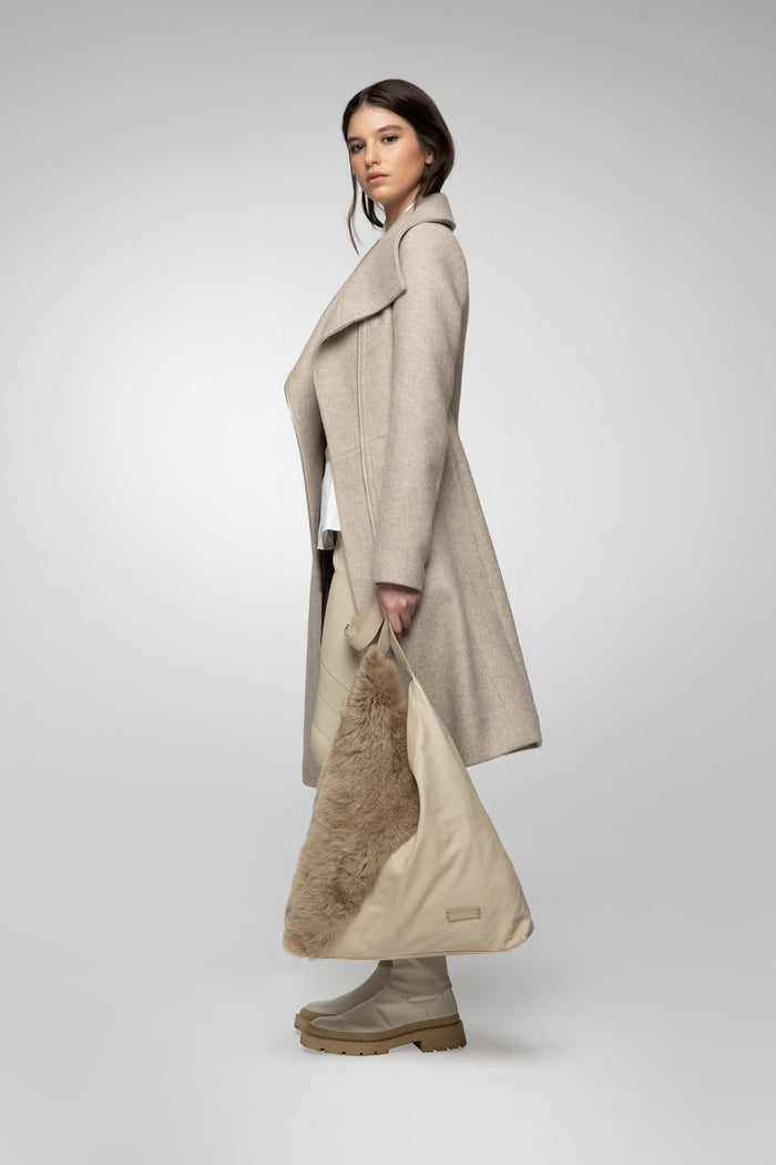 Vespucci By Vsp Pamelia - Manteau En Laine Latte