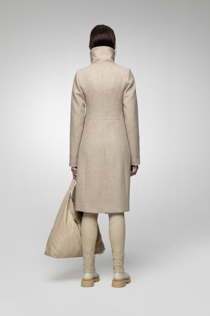 Vespucci By Vsp Pamelia - Manteau En Laine Latte