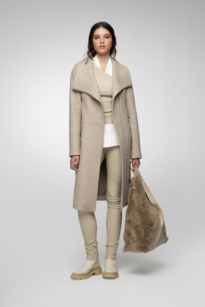 vespucci by vsp Pamelia - Manteau en laine Latte