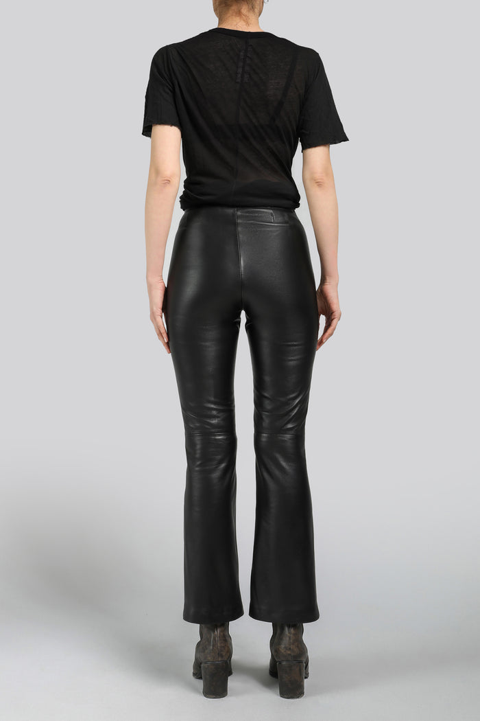 Vespucci By Vsp Pantalon En Cuir Noir