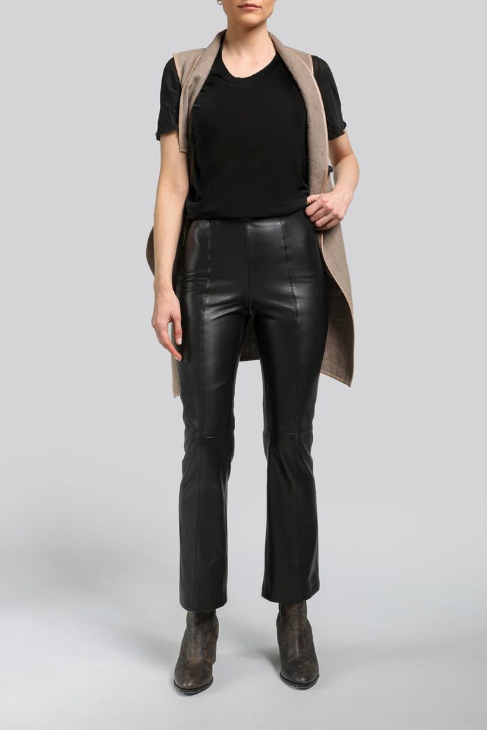 vespucci by vsp Pantalon en cuir Noir