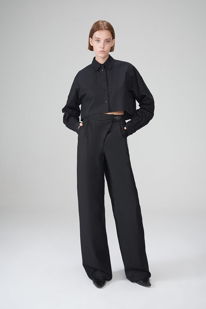 vespucci by vsp Pantalon en laine Noire